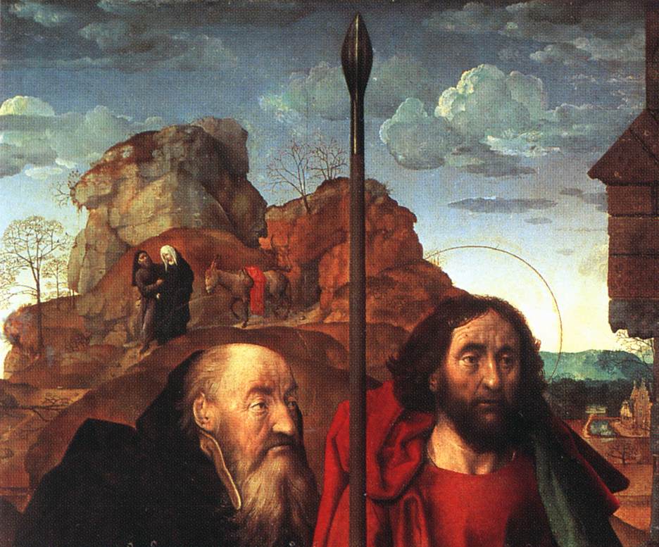 GOES, Hugo van der Sts. Anthony and Thomas with Tommaso Portinari